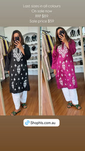 Chikankari hand embroidered salwar