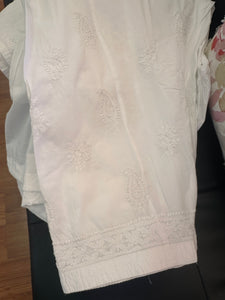 Chikankari lightly hand embroidered salwar
