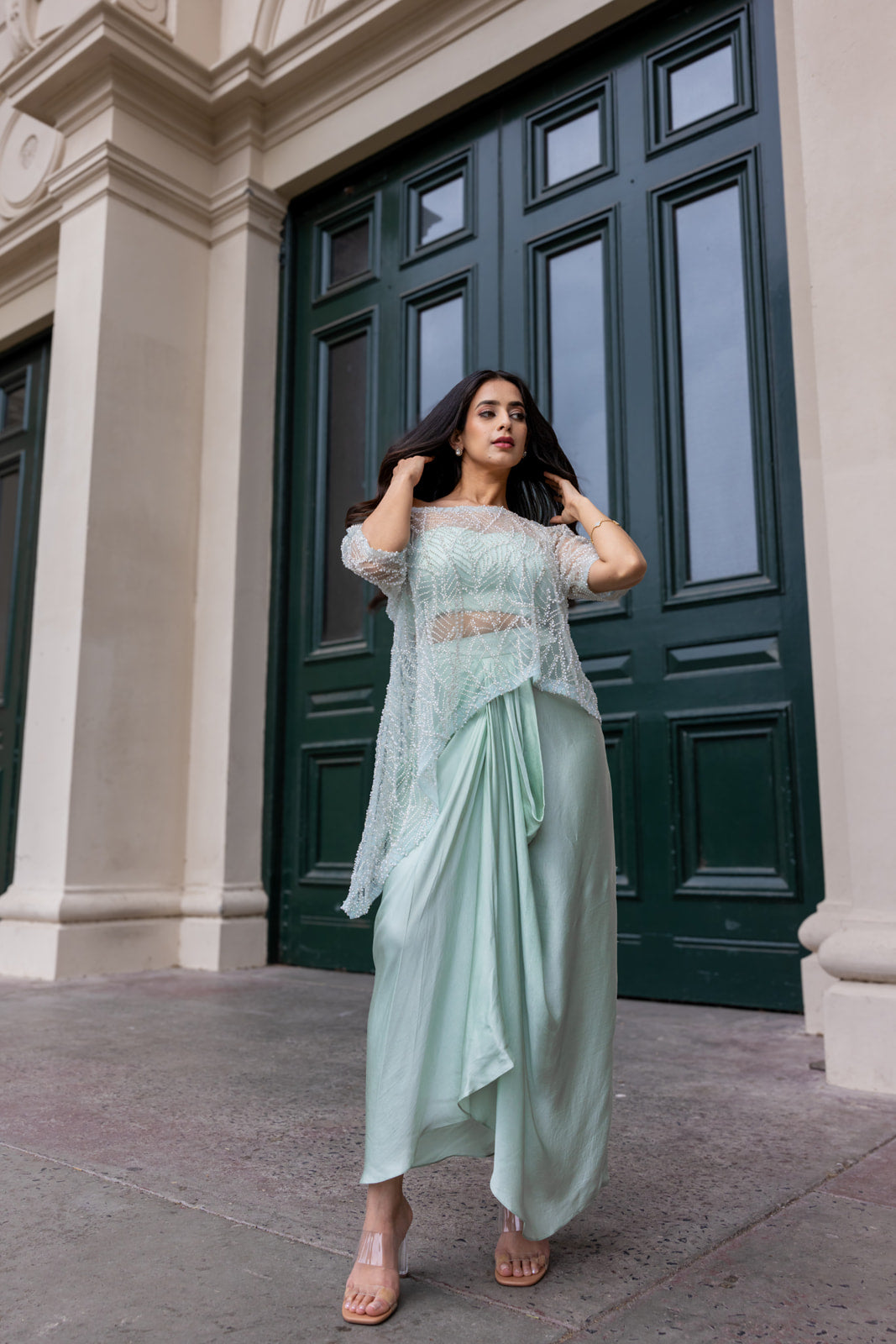 Drapes by HLS - Asymetrical Skirt Set