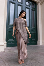 Load image into Gallery viewer, Drapes by HLS - Asymmetrical Drape Skirt Set
