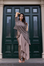 Load image into Gallery viewer, Drapes by HLS - Asymmetrical Drape Skirt Set
