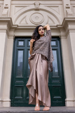 Load image into Gallery viewer, Drapes by HLS - Asymmetrical Drape Skirt Set
