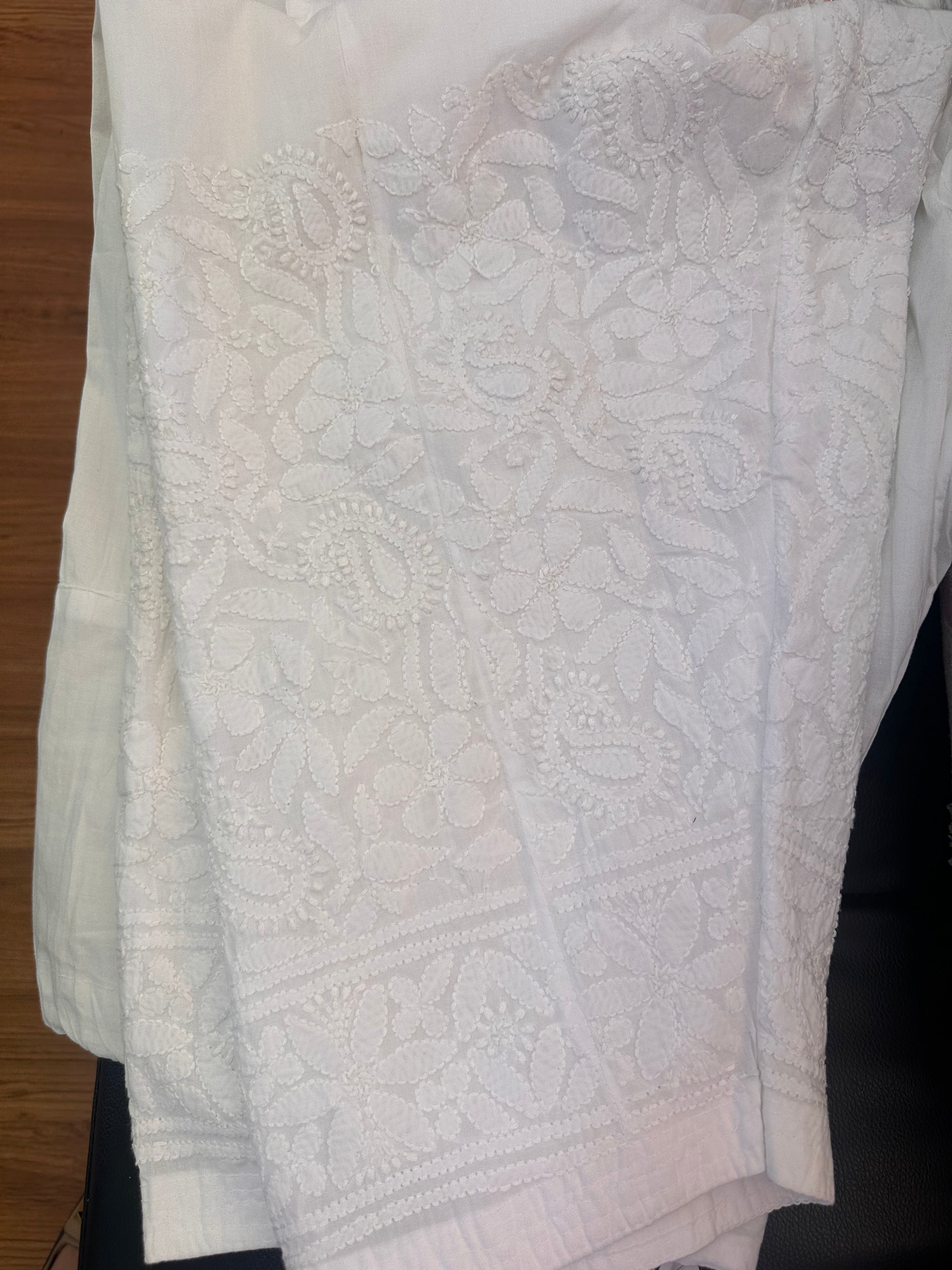 Chikankari hand embroidered salwar