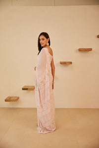 Chikankari & Crystals Embellished Saree