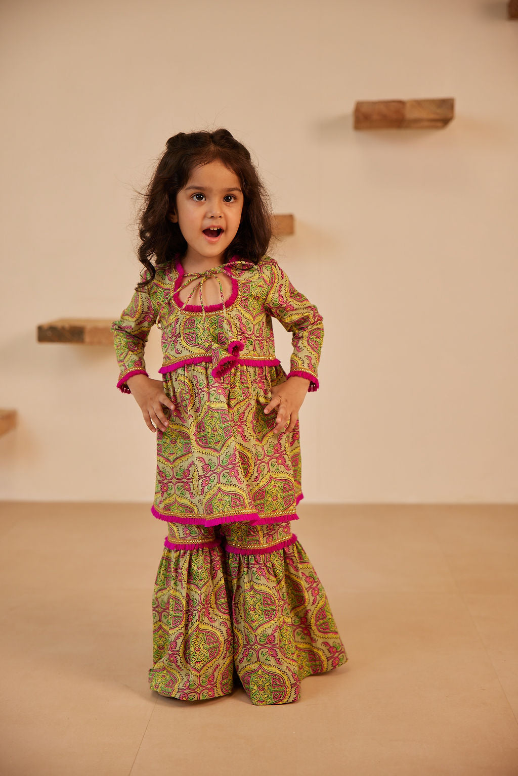 Girls Frill Lehenga Set - Matching Family Set