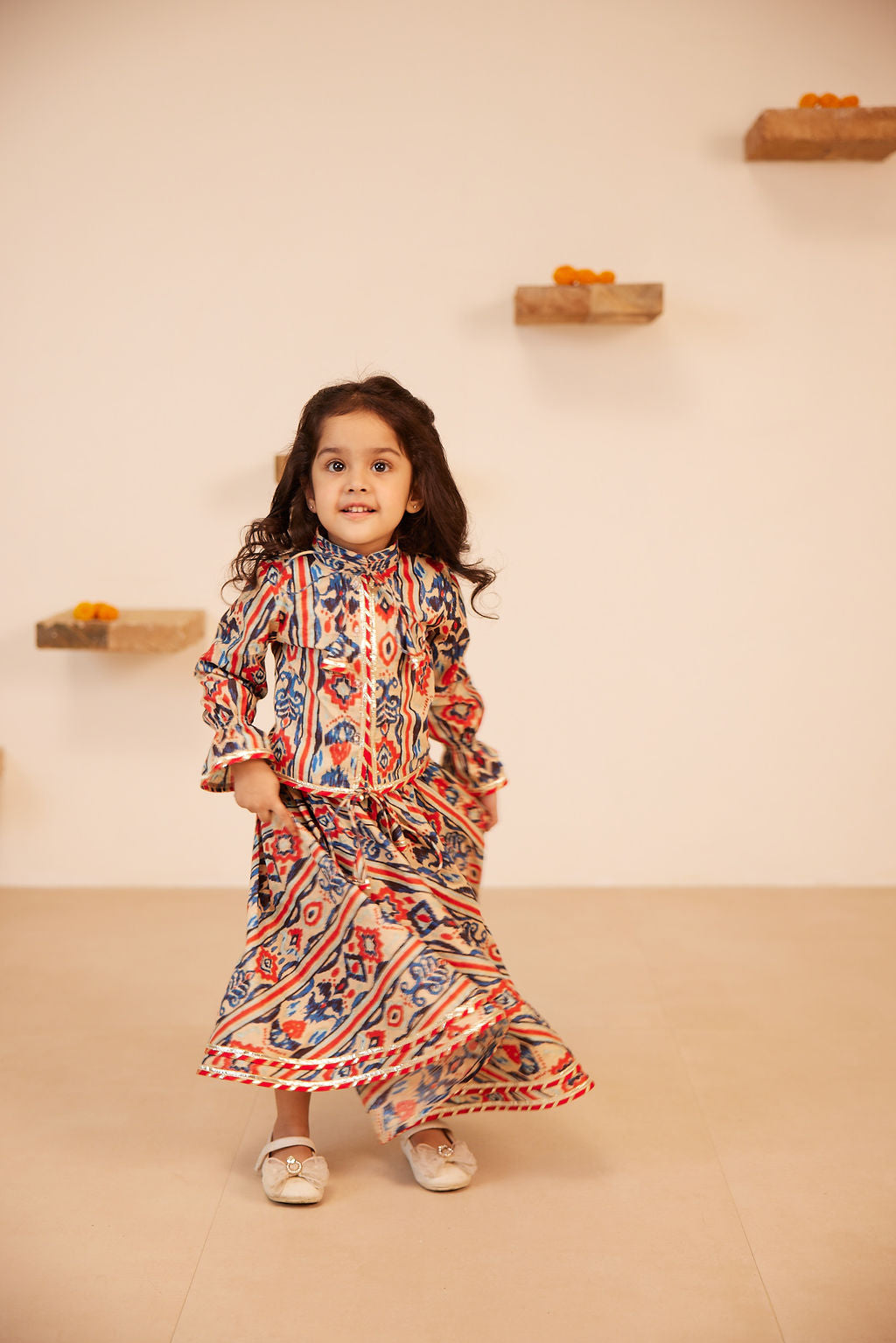 Girls Ikat Lehenga Set - Matching Family Set