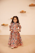 Load image into Gallery viewer, Girls Ikat Lehenga Set - Matching Family Set

