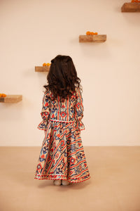 Girls Ikat Lehenga Set - Matching Family Set