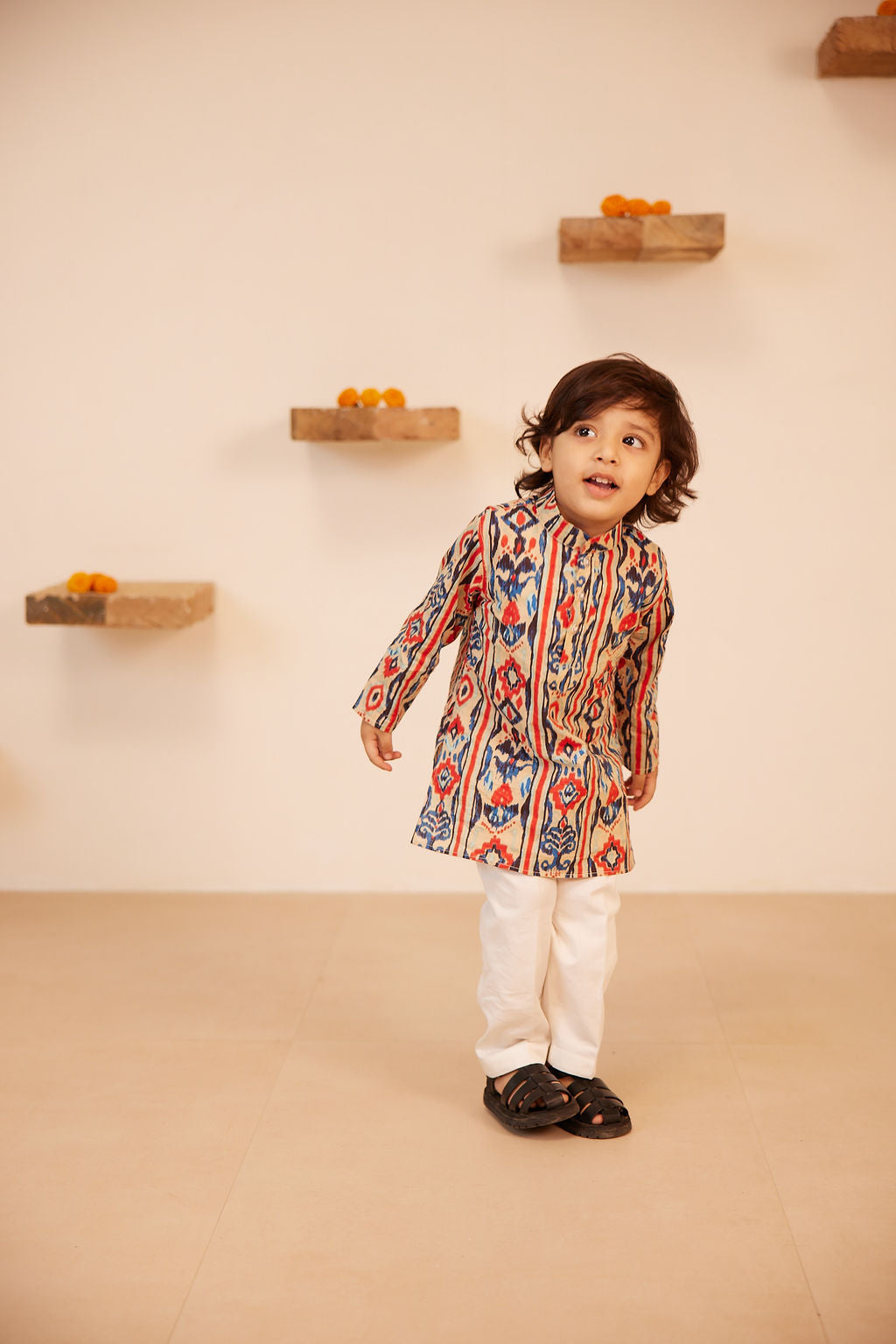 Boys Ikat Kurta Set - Matching Family Set