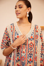 Load image into Gallery viewer, Ikat Oversize Kurta Set -  Part of Matching Family Sets
