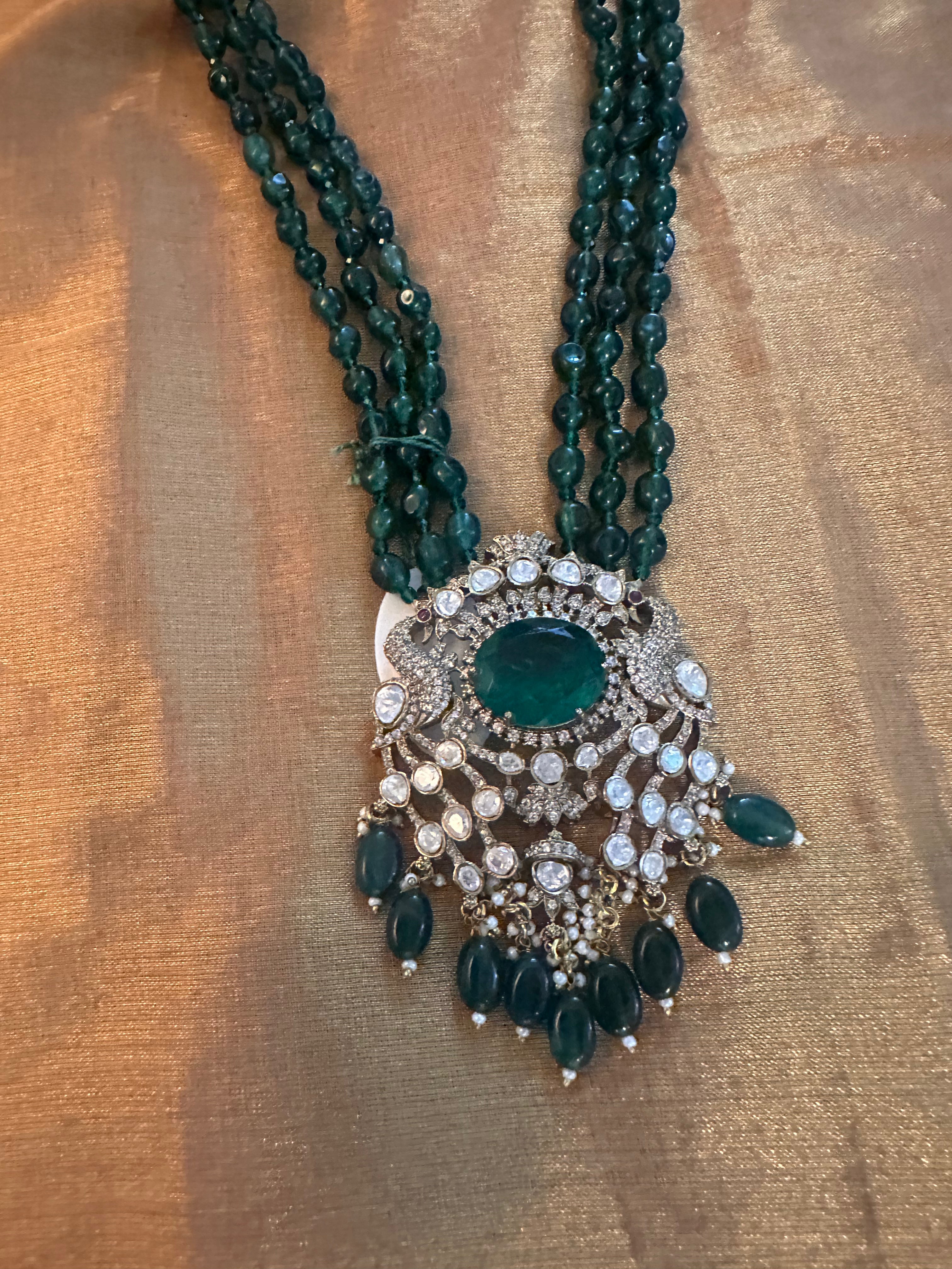 Emeralds and Polki Necklace