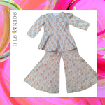 Load image into Gallery viewer, Hand-blockprint Grey Peplum Set
