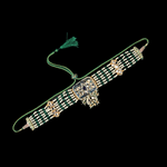 Load image into Gallery viewer, Emerald green and pearls choker
