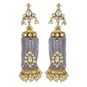 Grey statement earrings
